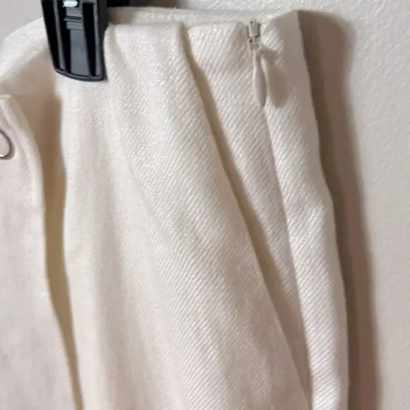 NWT Boss Tapito linen high rise wide leg trouser pants in Open White, 16